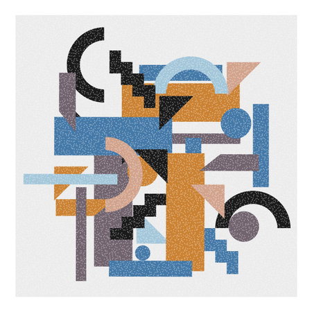 Abstract geometric background in cubism style. 