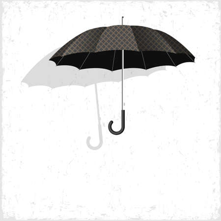  Vector classical umbrella on grunge backgroundのイラスト素材