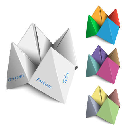 Vector set Origami Fortune Tellersのイラスト素材