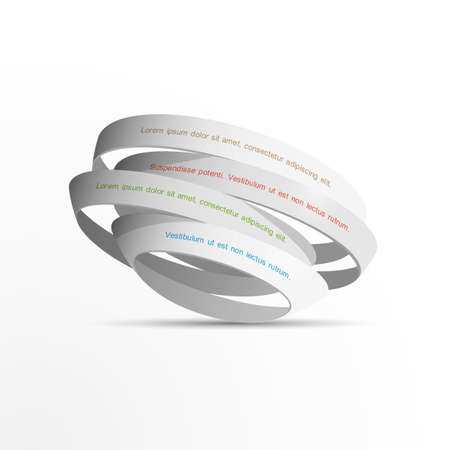 3d white rings. Vector EPS10のイラスト素材