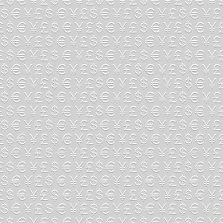 Vector seamless pattern of  currency signsのイラスト素材