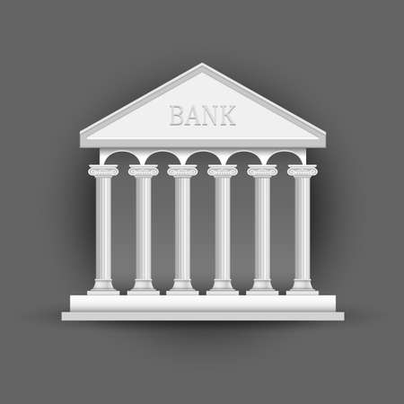 Bank building symbol  Vector illustrationのイラスト素材
