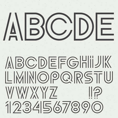 Vector alphabet letters, numbers and punctuation marksのイラスト素材