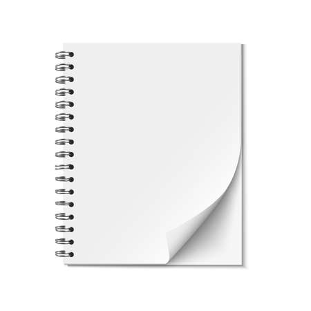 Blank realistic spiral notepadのイラスト素材