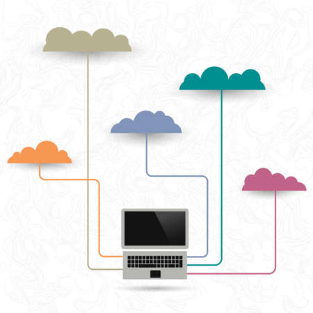 Cloud computing concept illustrationのイラスト素材