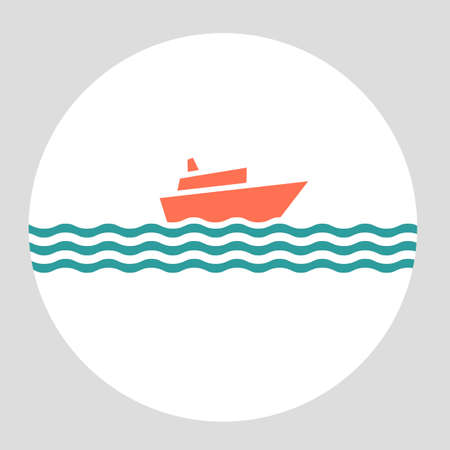 cruise liner iconのイラスト素材