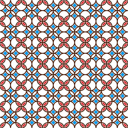 Colored seamless geometric pattern. Vector illustrationのイラスト素材