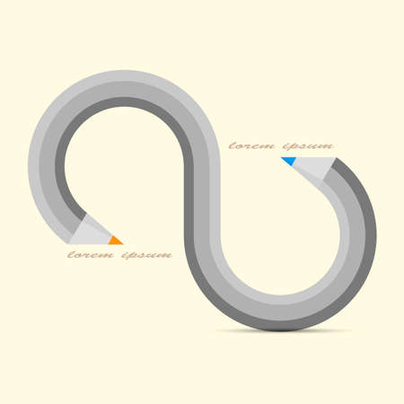 Minimal style - stylish design in shape pencil . Vector EPS10のイラスト素材