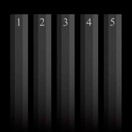 Paper banners template for infographics, business design,step presentation, web design, number options, reports or workflow layout -  variation 6. Vector EPS10のイラスト素材