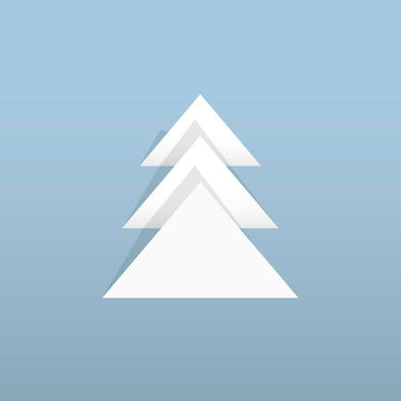 Simple paper christmas tree. Vector new year cardのイラスト素材