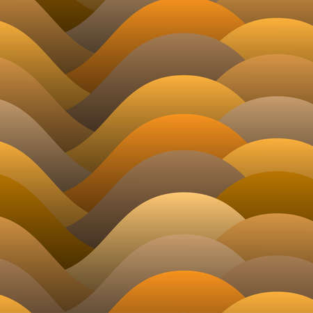 Abstract warm color waves. Vector backgroundのイラスト素材
