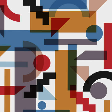 Geometric abstract background in cubism style. Vector EPS 10のイラスト素材