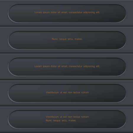 Stylish black design website template. のイラスト素材