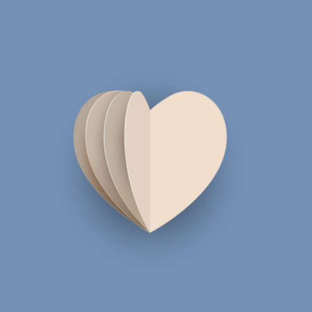 Vector papercraft heartのイラスト素材