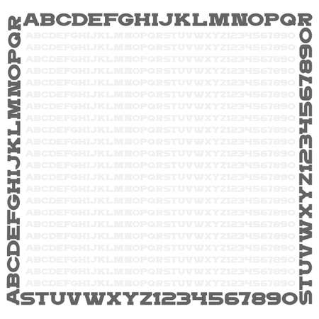 Simple black font, numbers. のイラスト素材