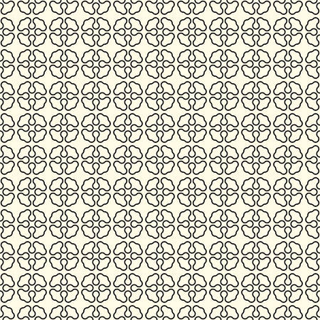 Geometric seamless pattern with abstract flowers. Vector backgroundのイラスト素材