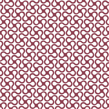 Curved geometric simple seamless pattern. Vector background