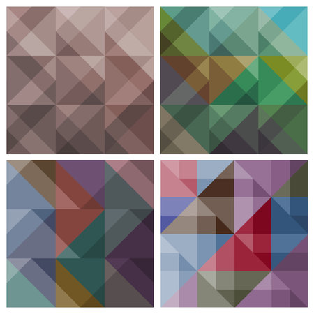 Abstract colored geometric backgrounds for design. Vector set