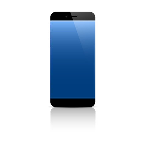 Smartphone with blank screen isolated on white background.のイラスト素材