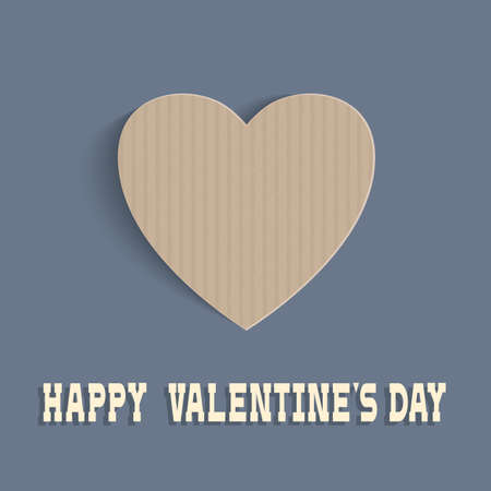 Heart from cardboard for Valentines day. Vector EPS10のイラスト素材