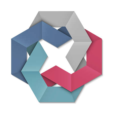 Stylized abstract origami element for design. Vector EPS10のイラスト素材