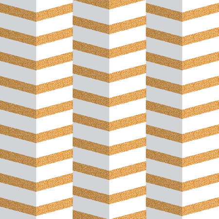 Origami golden zig zag seamless pattern.のイラスト素材