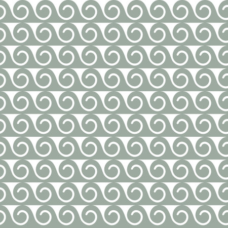 Abstract seamless pattern with stylized waves. Vector background
