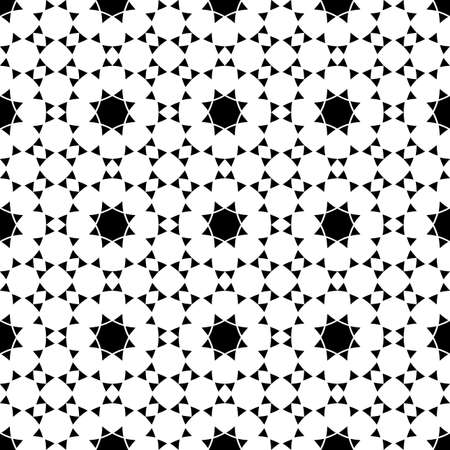 Black and white seamless ethnic pattern. Abstract seamless ornament. Vector backgroundのイラスト素材