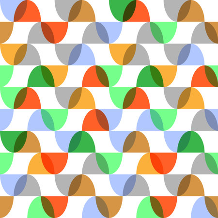 Retro colorful geometric seamless pattern. Vector background