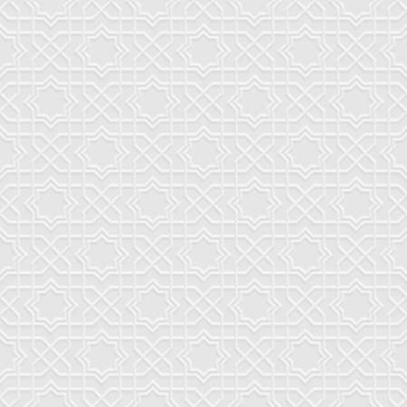 Grey Seamless Pattern  in Arabian style. Abstract Oriental Wallpaper. Islamic Design. Geometric vector backgroundのイラスト素材