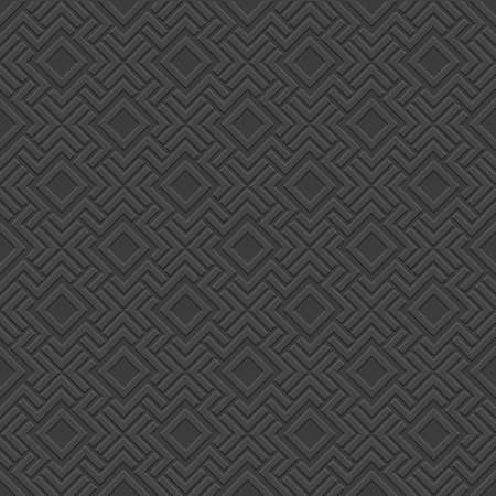 Black 3D geometric seamless pattern - Celtic style. Ethnic wallpaper. Vector Backgroundのイラスト素材