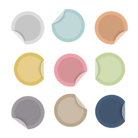 Blank special offer colorful stickers.のイラスト素材