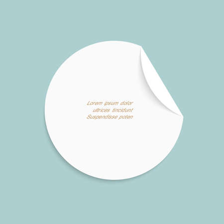 Vector blank, white round promotional sticker.のイラスト素材