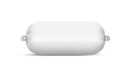 White empty plastic packaging for sausage and food.のイラスト素材