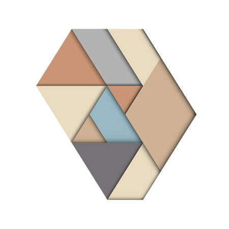 Abstract geometric triangle material style background. Modern material design in trendy colors. Vector elementのイラスト素材