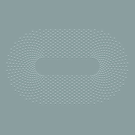 Abstract ellipse dotted background. Halftone effect with shadows. Vector illustrationのイラスト素材