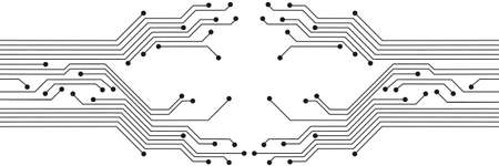 Abstract circuit horizontal background. Technology modern element for design. Vector illustrationのイラスト素材