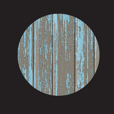 Round textured old wooden banner. Vector design element, wood textureのイラスト素材