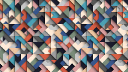 Abstract colorful geometric  background, 3D effect, trendy colors. Creative modern wallpaper. Vector...