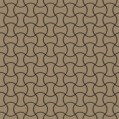 Golden linear simple seamless pattern, 3d style.Minimal decorative ornament. Stylish vector background, wallpaper. Gold geometric shapes, elegant retro textureのイラスト素材