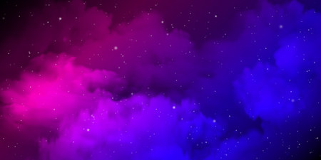 Realistic cosmic outer space backgroundのイラスト素材