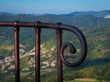 A beautiful view of hills from a top of a mount La Verna