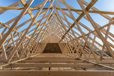 new home currently under constructionの写真素材