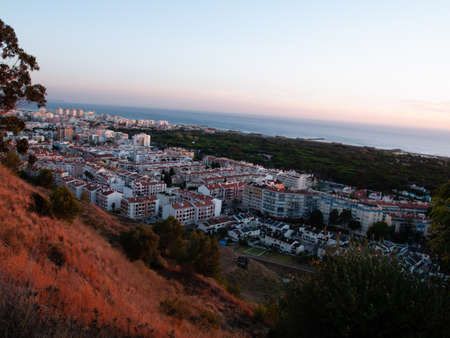 Sunset in Costa da Caparicaの写真素材