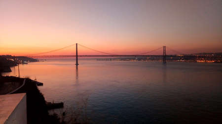 Sunset over Lisbon. Capturing sunset over the city.の写真素材