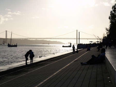 Sunset by the river.の写真素材