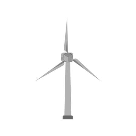 Modern windmill isolated vector illustration.のイラスト素材