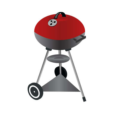 Barbecue grill icon. Vector illustration isolated on white background.のイラスト素材
