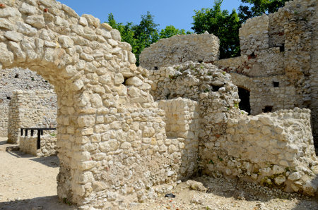 The ruins of the castle (Smole? in Poland)の写真素材