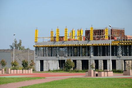 Office building under constructionの写真素材